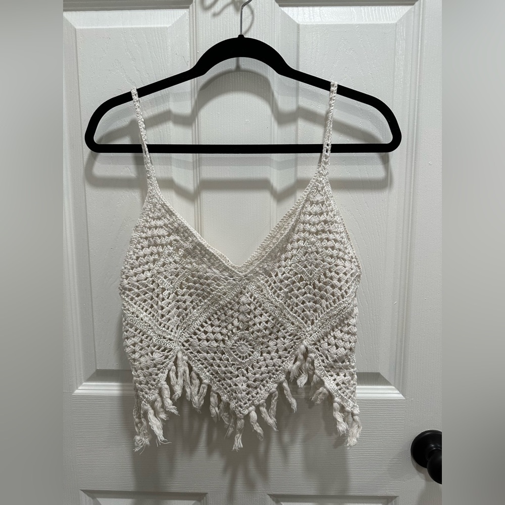 Cropped crochet top